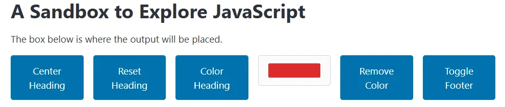 Buttons on page