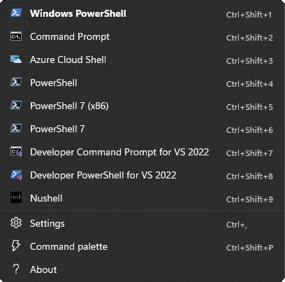 Windows Terminal Shells